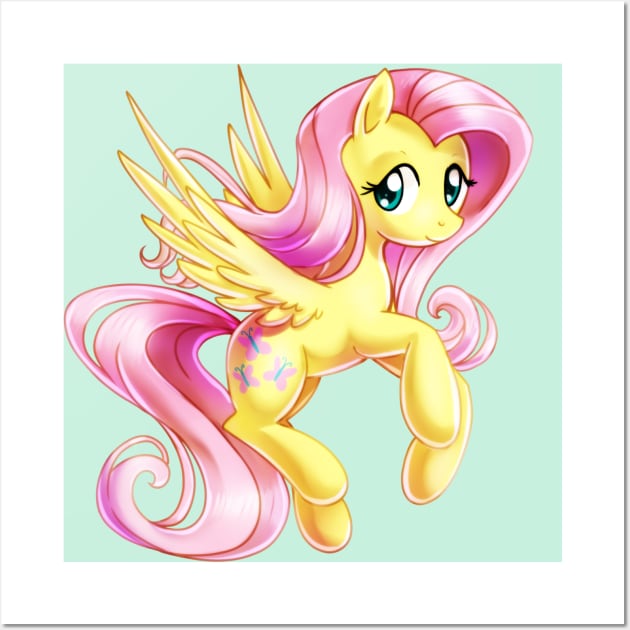 Fluttershy Wall Art by ShinePaw